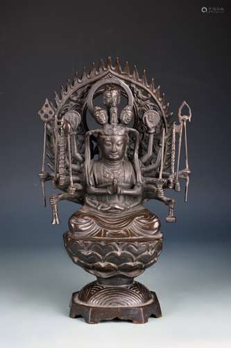 Chinese Iron Cast Buddha