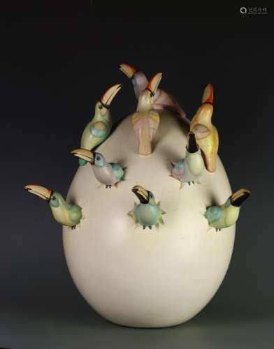 Artistic Egg Sculpture