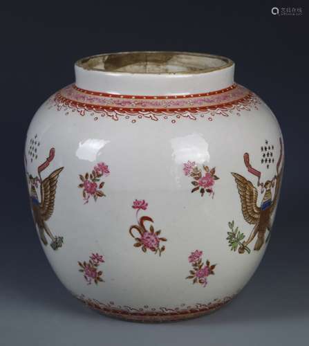 Chinese Export Famille Rose Jar