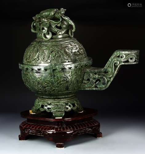 Large Chinese Jade Censer