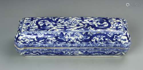 Chinese Blue and White Scholar Box