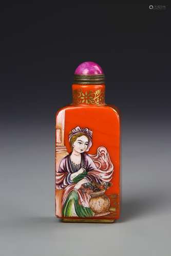 Chinese Famille Rose Snuff Bottle