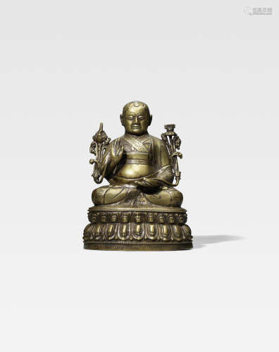 西藏 十六世纪 罗俄索南伦珠铜像
