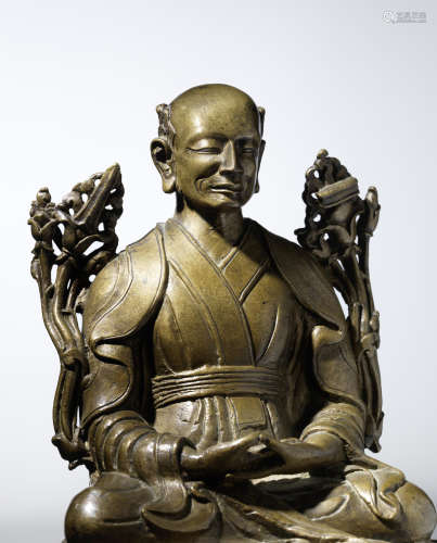 西藏 十六世纪晚期至十七世纪 萨钦贡噶宁波铜像