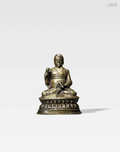 西藏 十六世纪 萨迦喇嘛铜像