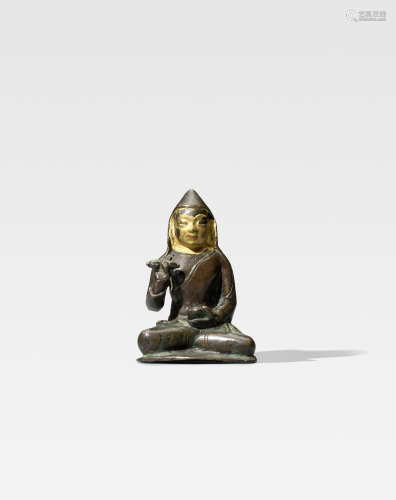 西藏 十三/十四世纪 班智达铜像