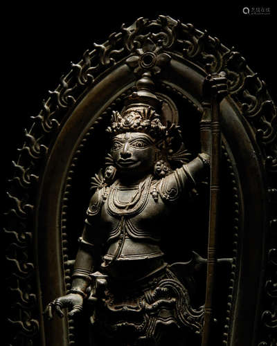 A COPPER ALLOY SHRINE TO RAMA KERALA, CHERA PERIOD, 14TH CENTURY