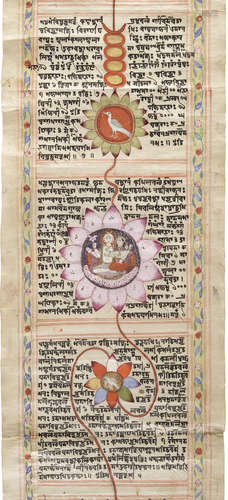 A SCROLL OF MEDITATIVE CHAKRAS RAJASTHAN, 18TH/19TH CENTURY