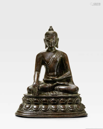 西藏 帕拉风格 约十二世纪 铜佛坐像
