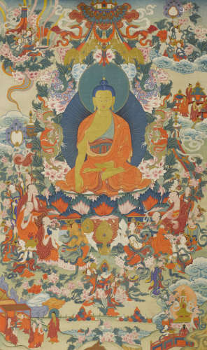 藏东 十九世纪 释迦牟尼唐卡