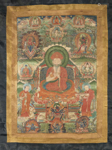不丹 十八世纪 夏仲阿旺朗杰唐卡