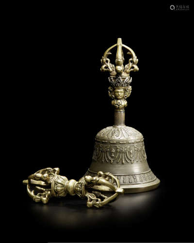 西藏 约十五世纪 金刚铃杵一套