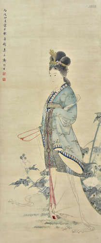 郑师玄 执扇仕女