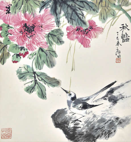 陆抑非 花鸟