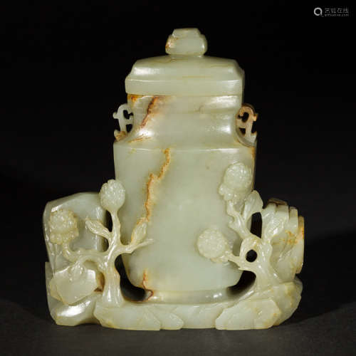 Chinese Antique Celadon Jade Pendant, 19th Century