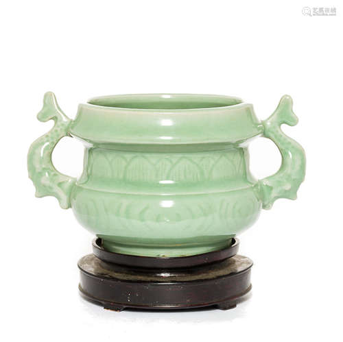 Chinese Antique Celadon Censer, Late Ming Dynasty