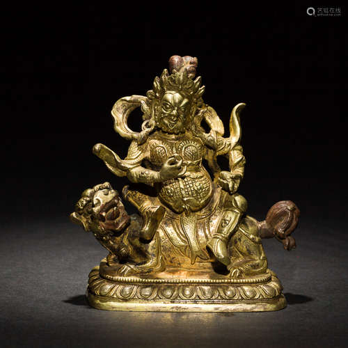 Antique Gilt Bronze Figure, 19th Century