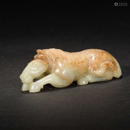 Chinese Antique Jade Figure: Horse, Ming Dynasty