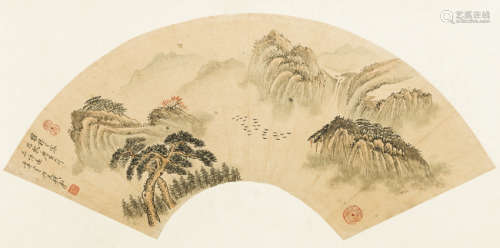 Chinese Antique Fan Painting