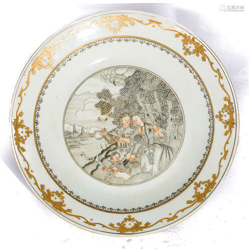 Chinese Antique Porcelain Dish, 18th Export