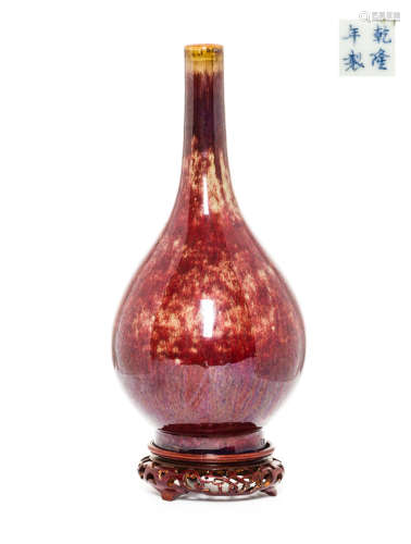 Chinese Antique Export Flambe-Glazed Porcelain Vase