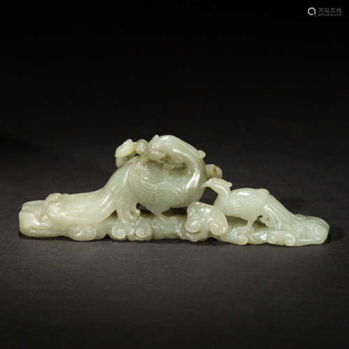 Chinese Antique Jade Figure, Late 19th Century