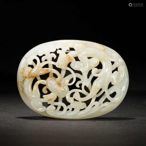 Chinese Antique White Jade Cover, Ming Dynasty