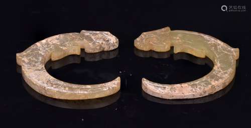 Warring State Period - A Pair Of Jade Ornament