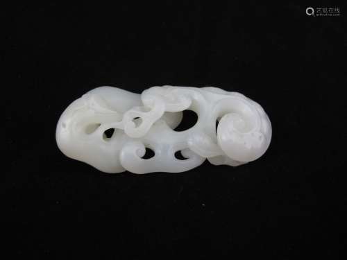 A Chinese carving white jade