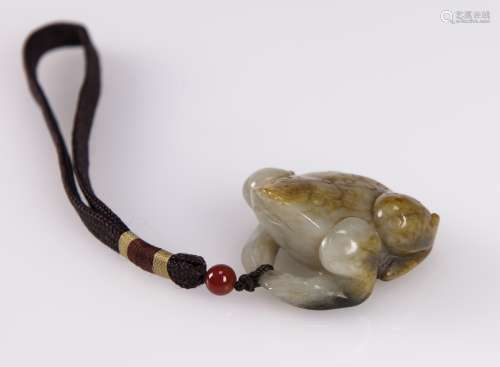Qing - A White Jade With Russet Skin Toad