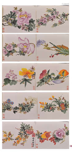 Attributed To Mei Lanfang (1894-1961) 10 Page Album