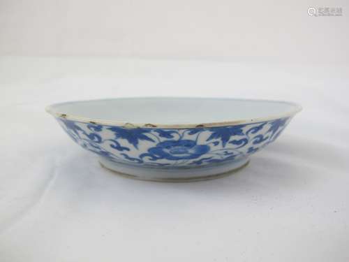 A Blue and White Porcelain Plate