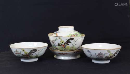 A Collection of Famile-Rose Bowls