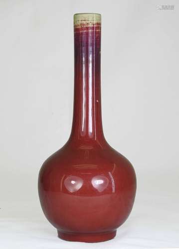 A Chinese Porcelain Lang Yao Red Vase