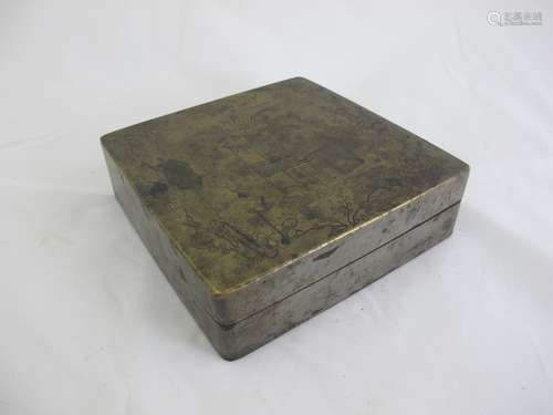 A Chinese Copper Ink Box