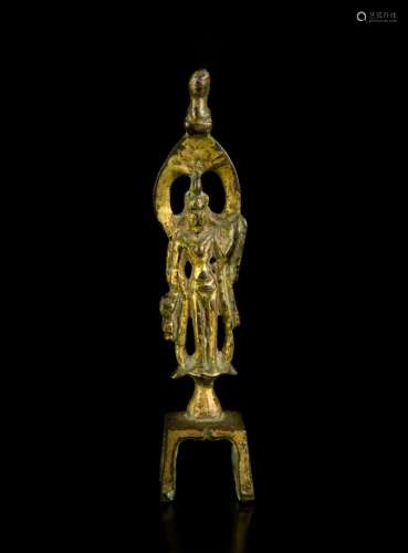 A Chinese Gilt Bronze Guanyi Buddha,Northen Qi Dynasty