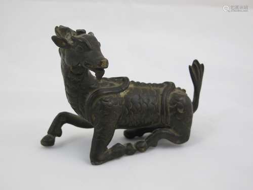 A Chinese Antique Bronze Qilin