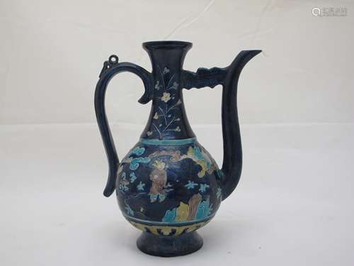 A Chinese Fahua-Glaze Tea Pot,Ming Dynasty