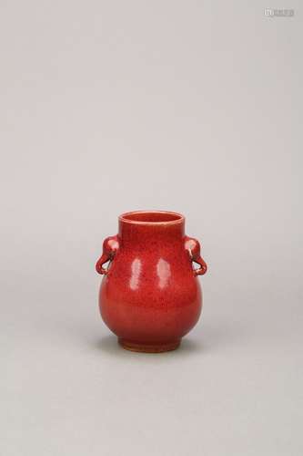 A Chinese Red-Glazed Porcelain Vase