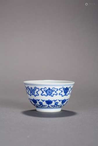 A Chinese Blue and White Porcelain Bowl,Qianlong