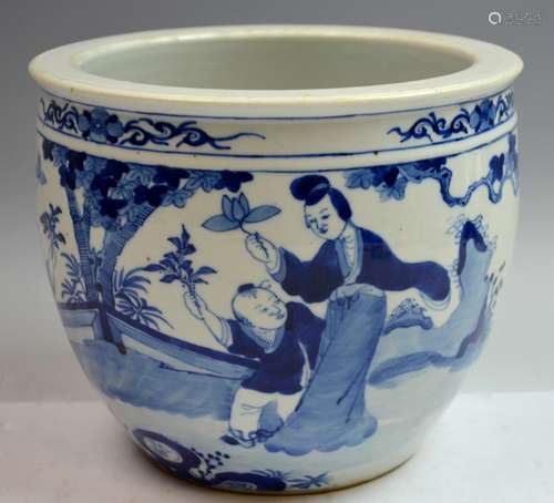 Chinese Blue and White Porcelain Planter