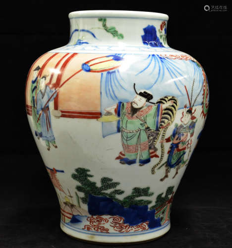 Chinese Famille-verte Porcelain Jar