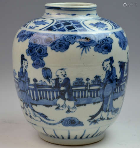 Chinese Blue and White Porcelain Jar