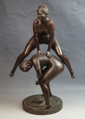 Bronze of 2 Women Signed Rancoulet