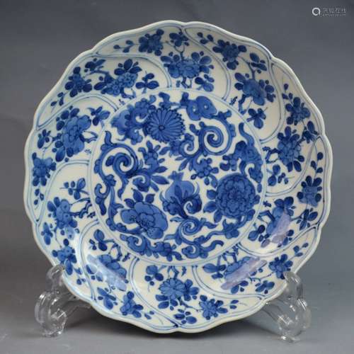 Chinese Blue and White CHRISTIES Porcelain Plate