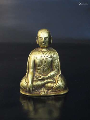 A Gilt-Bronze Figure of Guru