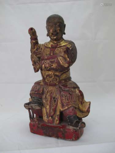 A Wooden Gold Statue