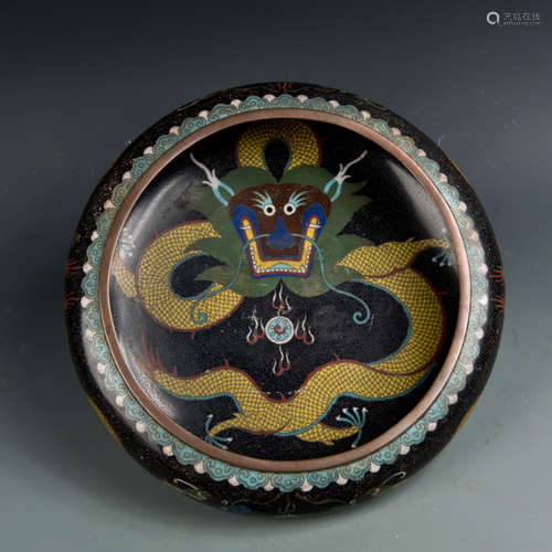 DRAGON CLOISONNE WATER POT