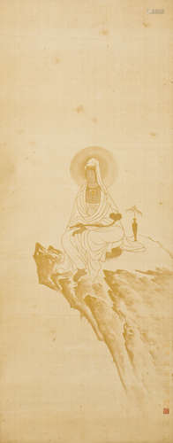 A CHINESE SCROLL PAINTING OF GUAN-YIN MOTIF, AFTER MEI LANFANG