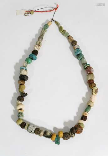 ANCIENT EGYPTIAN FAIENCE BEAD NECKLACE